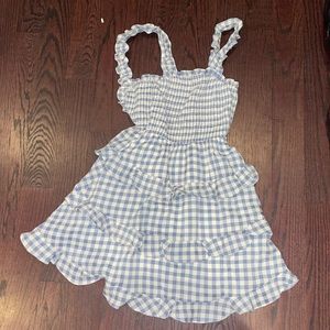 Mable Tierred Check Mini Dress